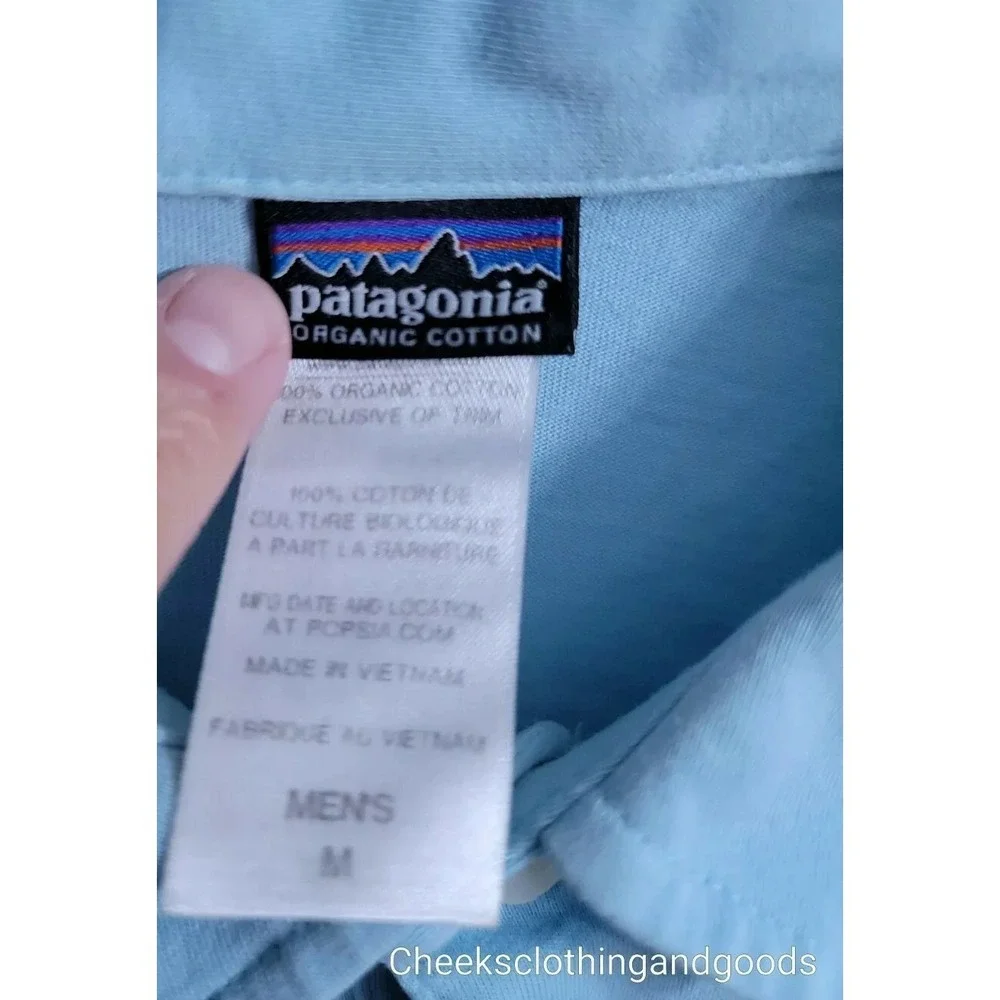 Lot of 2 Patagonia Short Sleeve Polo / Plaid Shirts Men's MEDIUM
